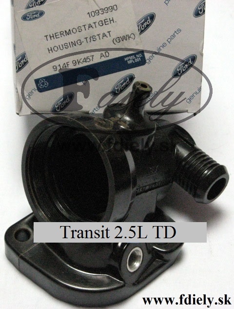 Púzdro - zástavba termostatu 2.5 TD Transit - FORD
