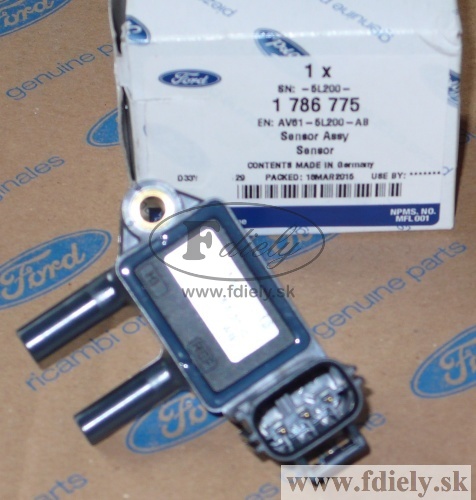 Snímač tlaku výfukových plynov pre DPF TDCi VIN