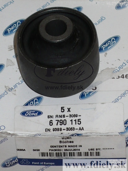 Silentblok predného ramena, predný, 48mm - FORD